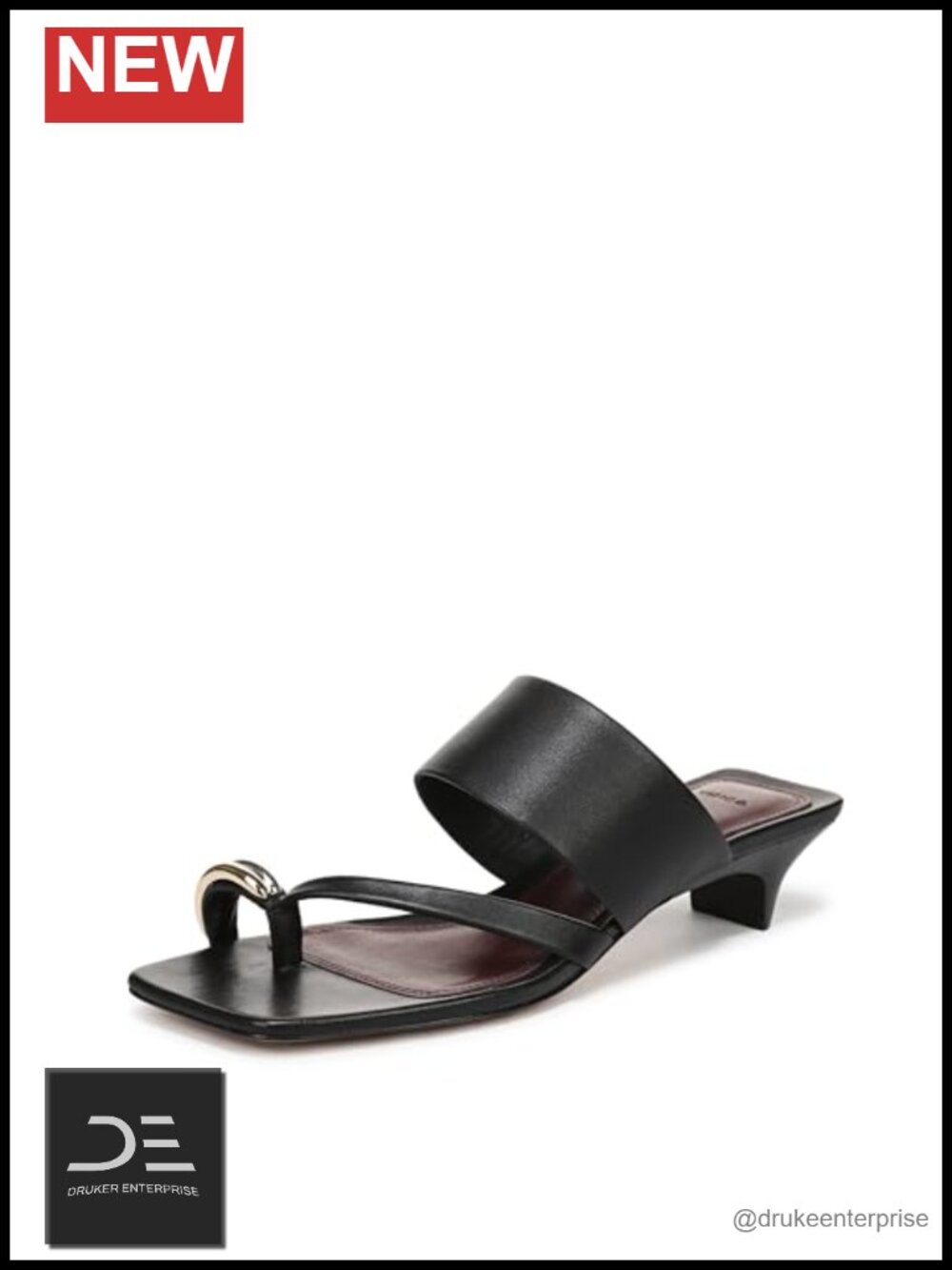 Sculpted Architectural Heeled Sandals for Women - Leather Kitten Heels